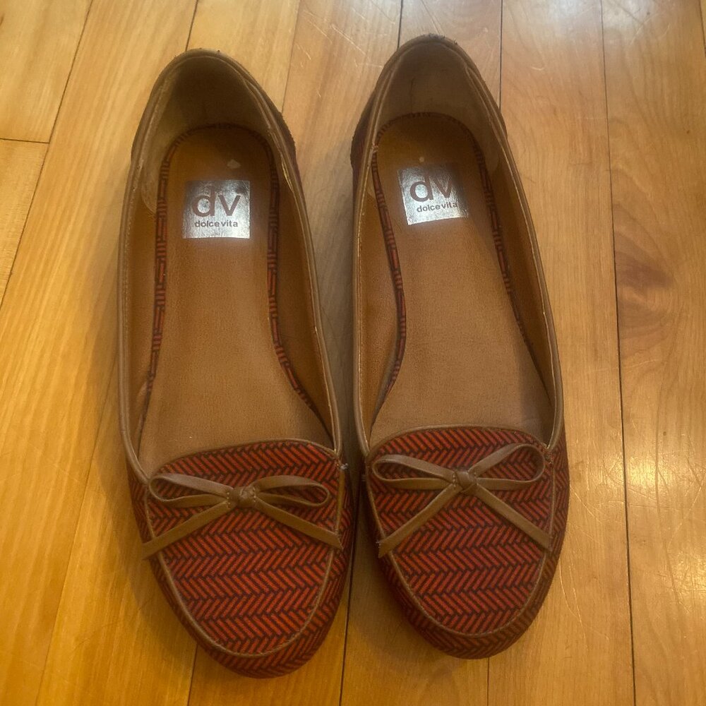 Dolce‎ Vida Women's Red Navy Herringbone Dress Shoe